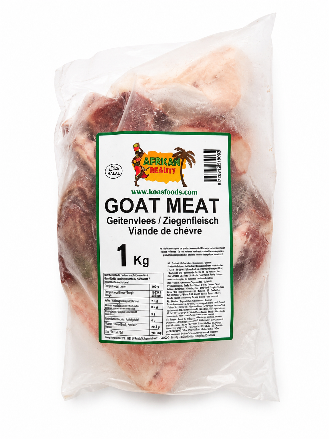 Frozen Goat meat 1kg