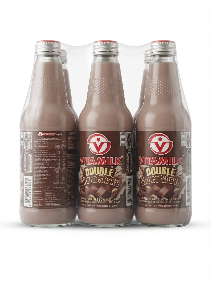 Vitamilk Double Choco Shake Soymilk Drink (pack of 6)