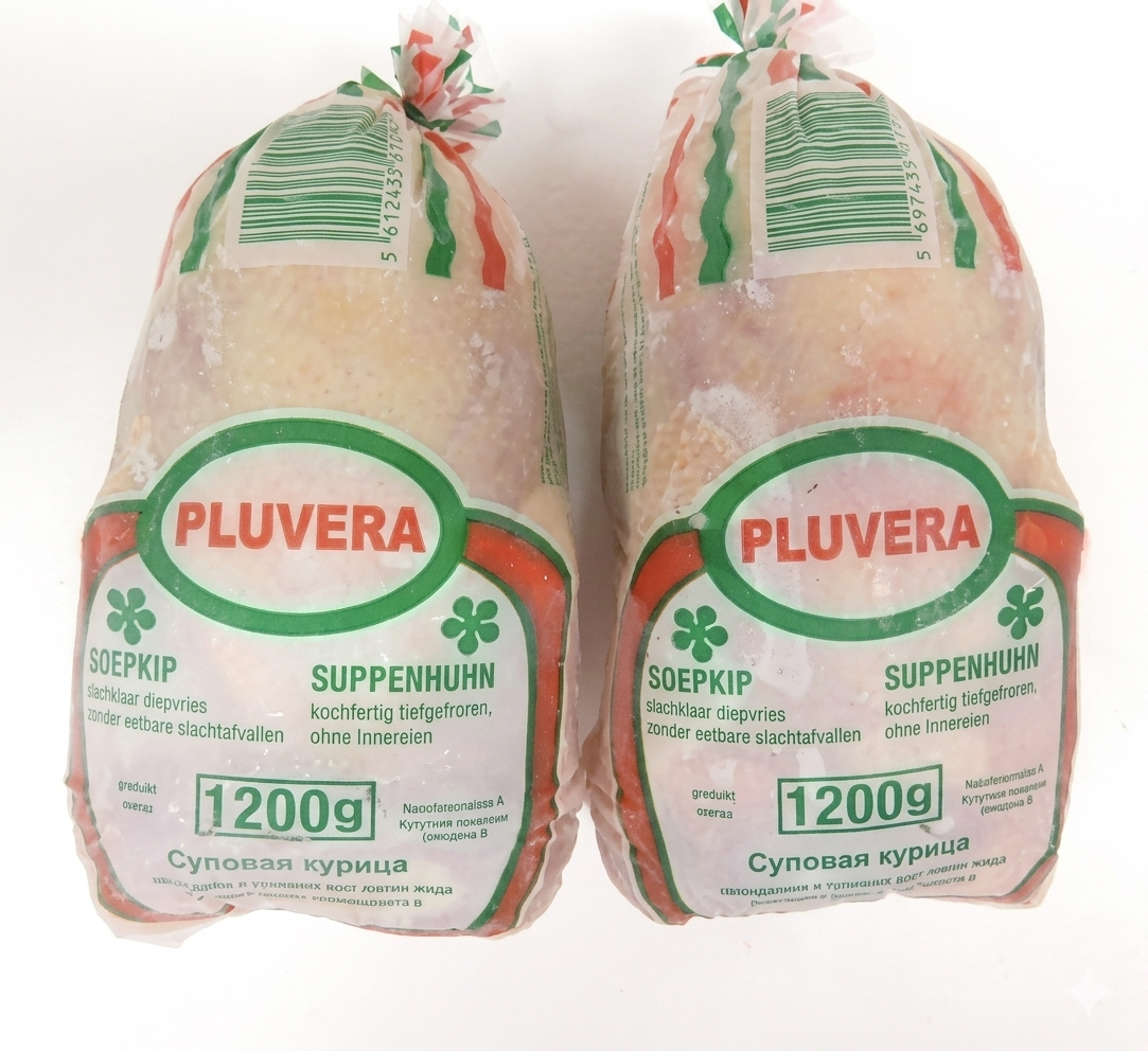Hard frozen FULL chicken
